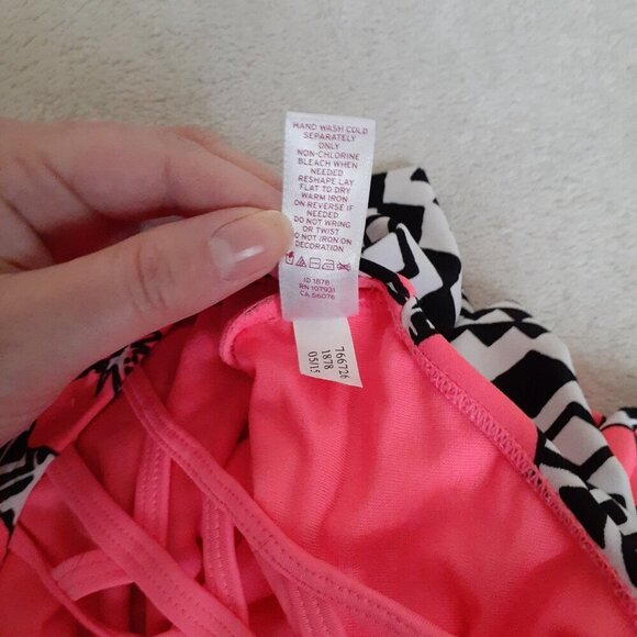 Bundle of 2 Justice Girl's Size 7 Pink Tankini Swimsuits - Picture 11 of 14